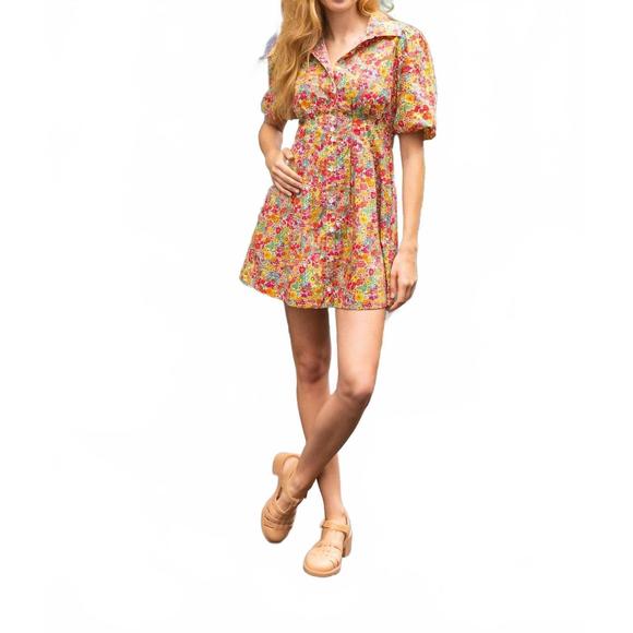 NEW LOVE THE LABEL marta mini dress in margaret print - Picture 1 of 3
